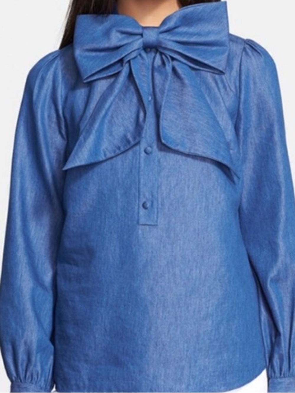 Kate Spade Denim Blouse with Bow